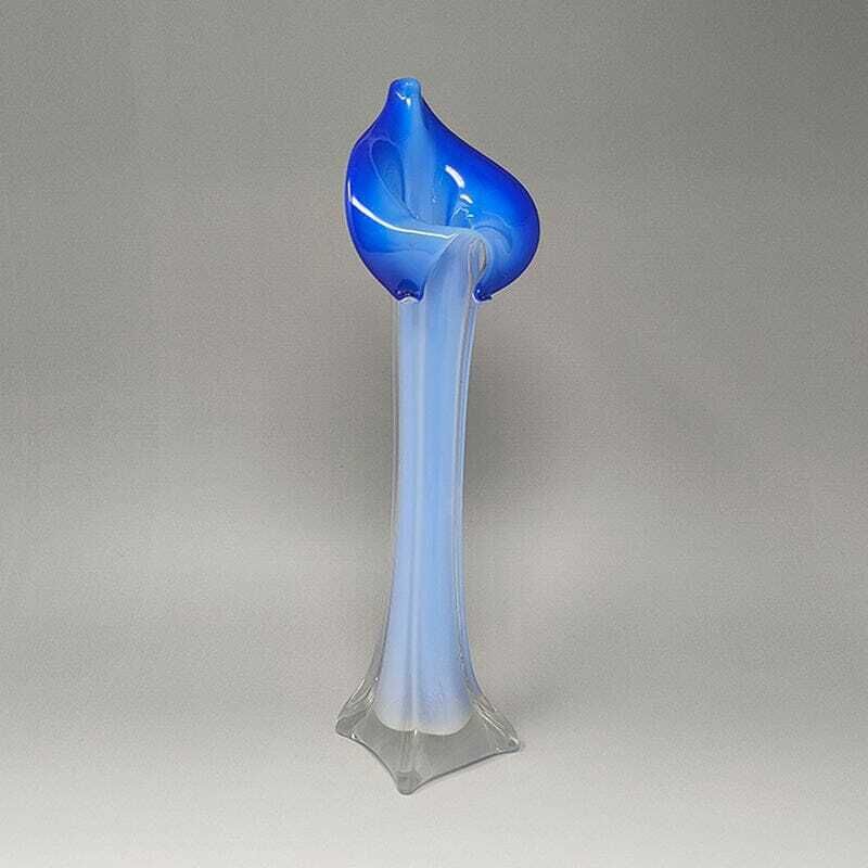 1960s Astonishing Jack In The Pulpit "Calla Lily" Vase In Murano Glass photo for sale