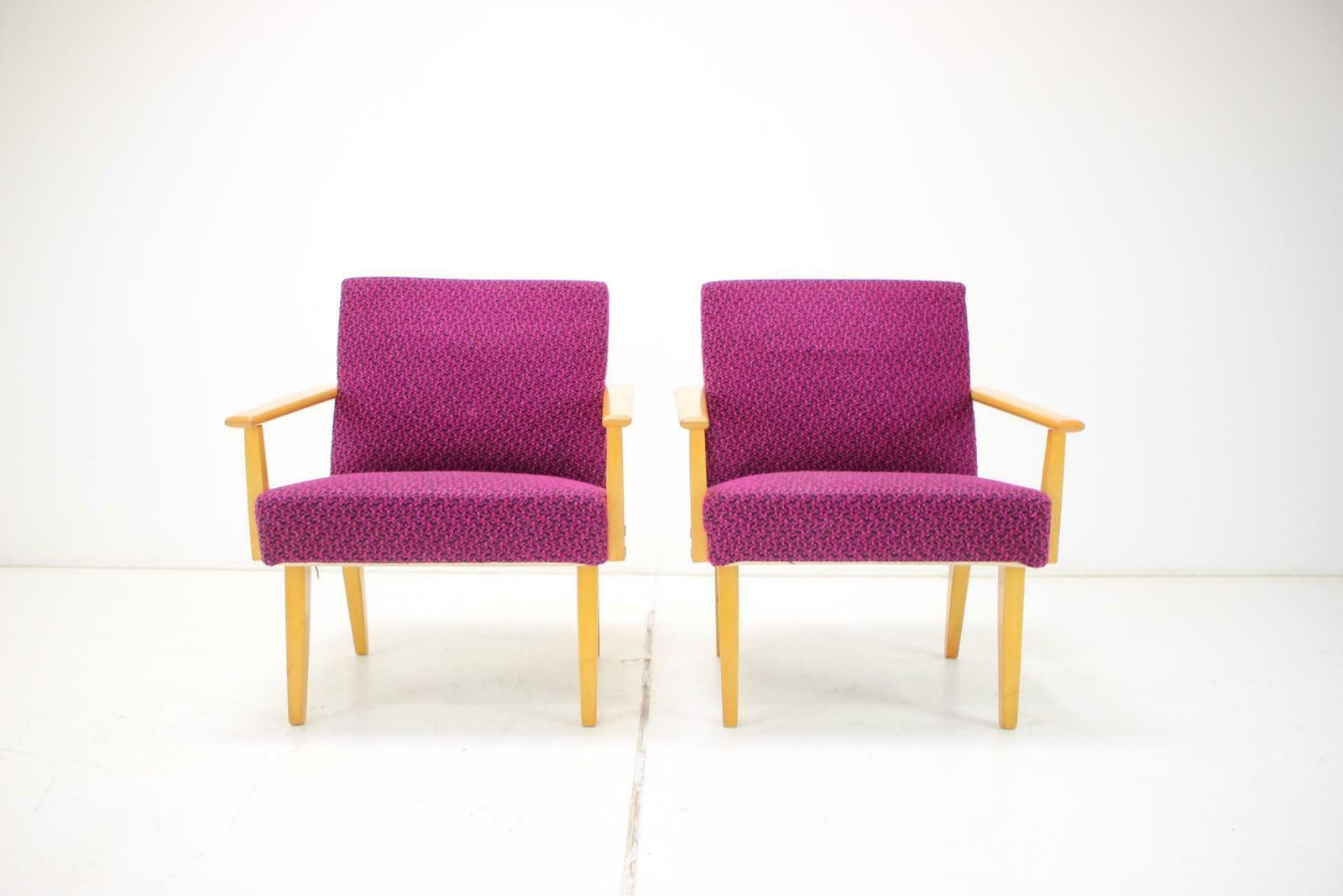 1960s Pair Of Armchairs, Czechoslovakia photo vintage