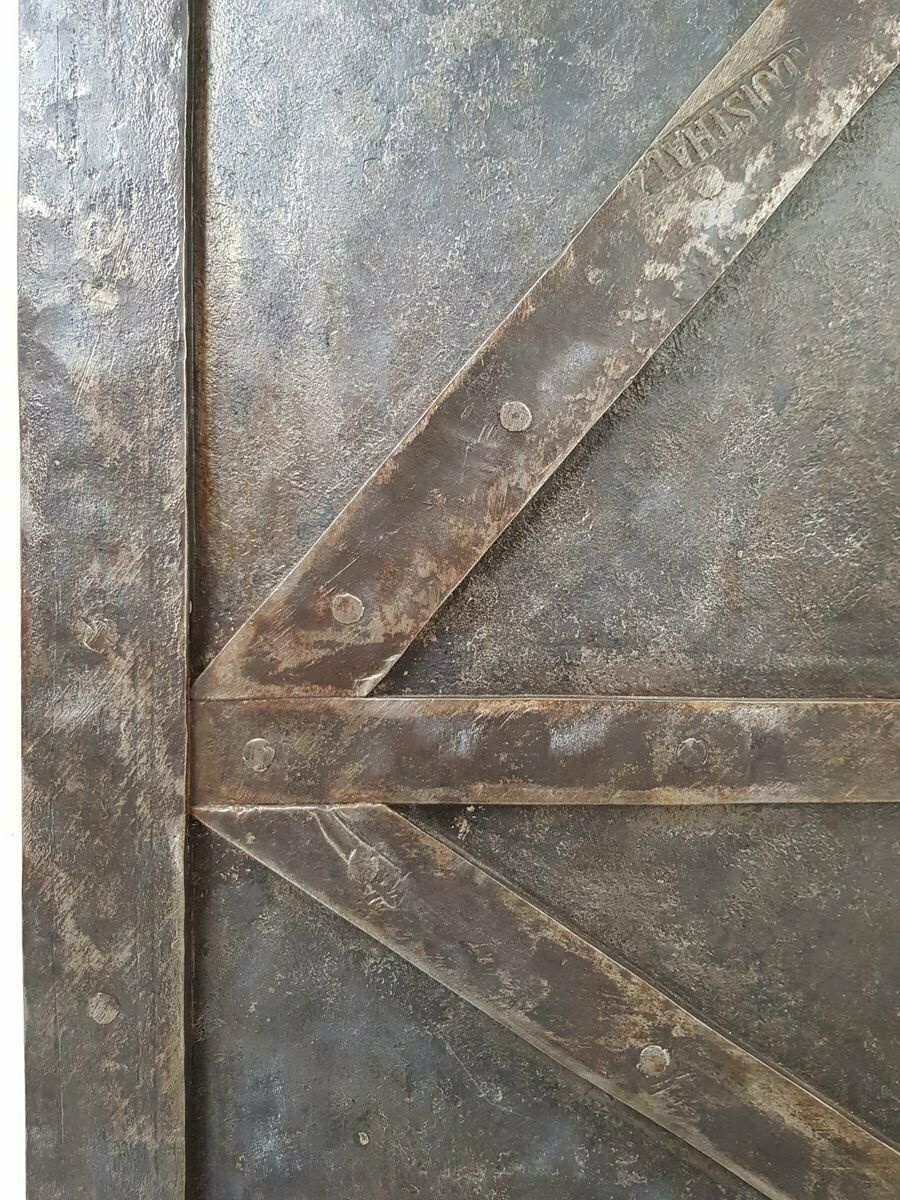 Antique  Iron Plated Door, 18th Century, Bohemia photo vintage