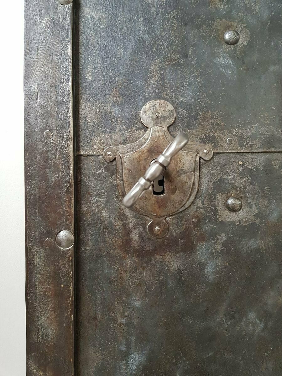 3800.0 Antique  Iron Plated Door, 18th Century, Bohemia photo