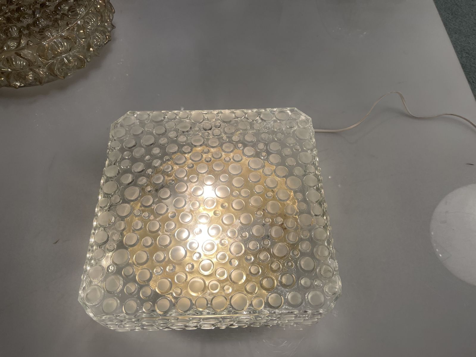 Mid Century Bubble Hustadt Crystal Glass Sconces Set Of 2 photo vinterior