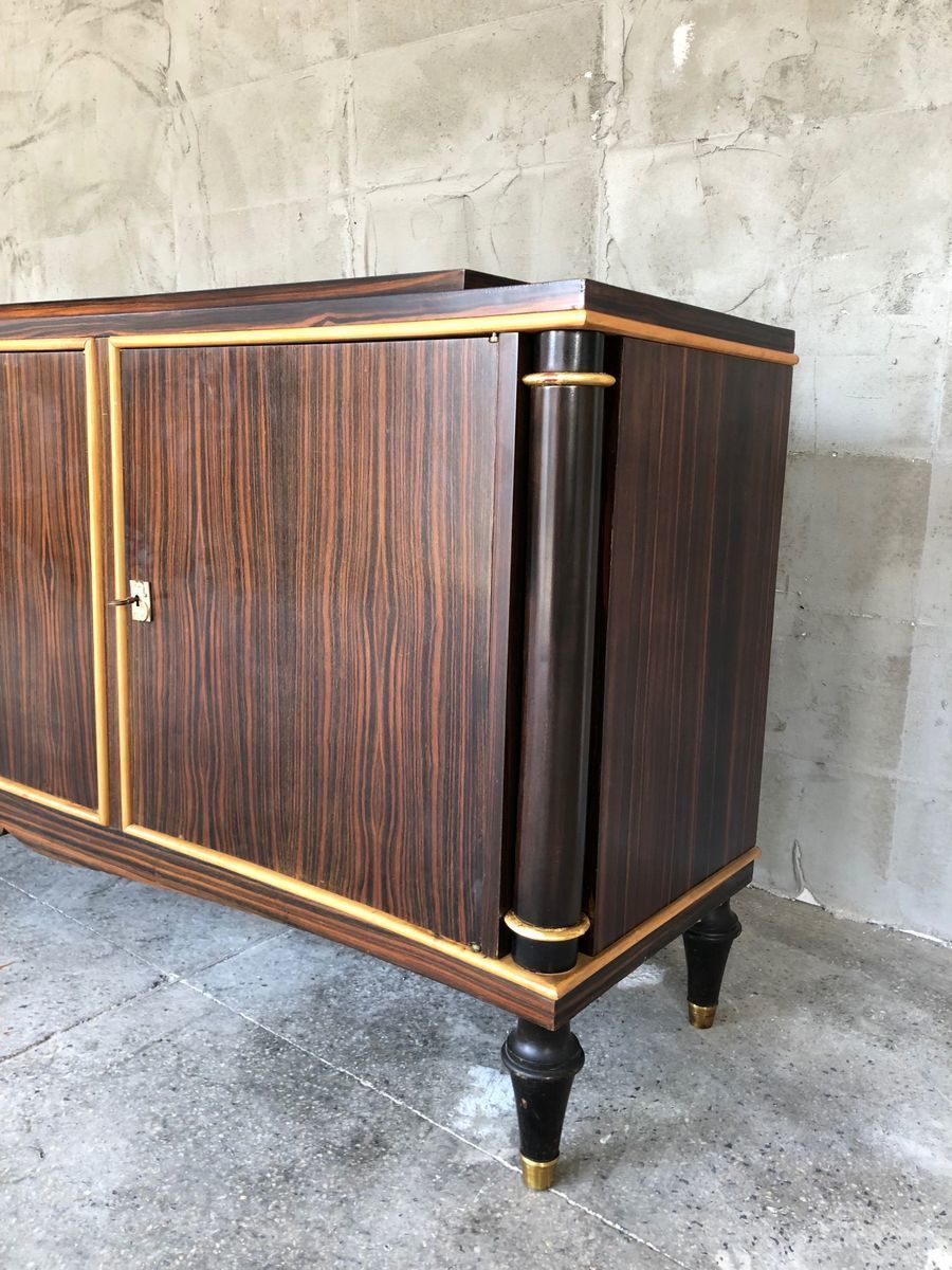 French Macassar Art Deco Masterpiece Sideboard, 1940s photo 7660.0
