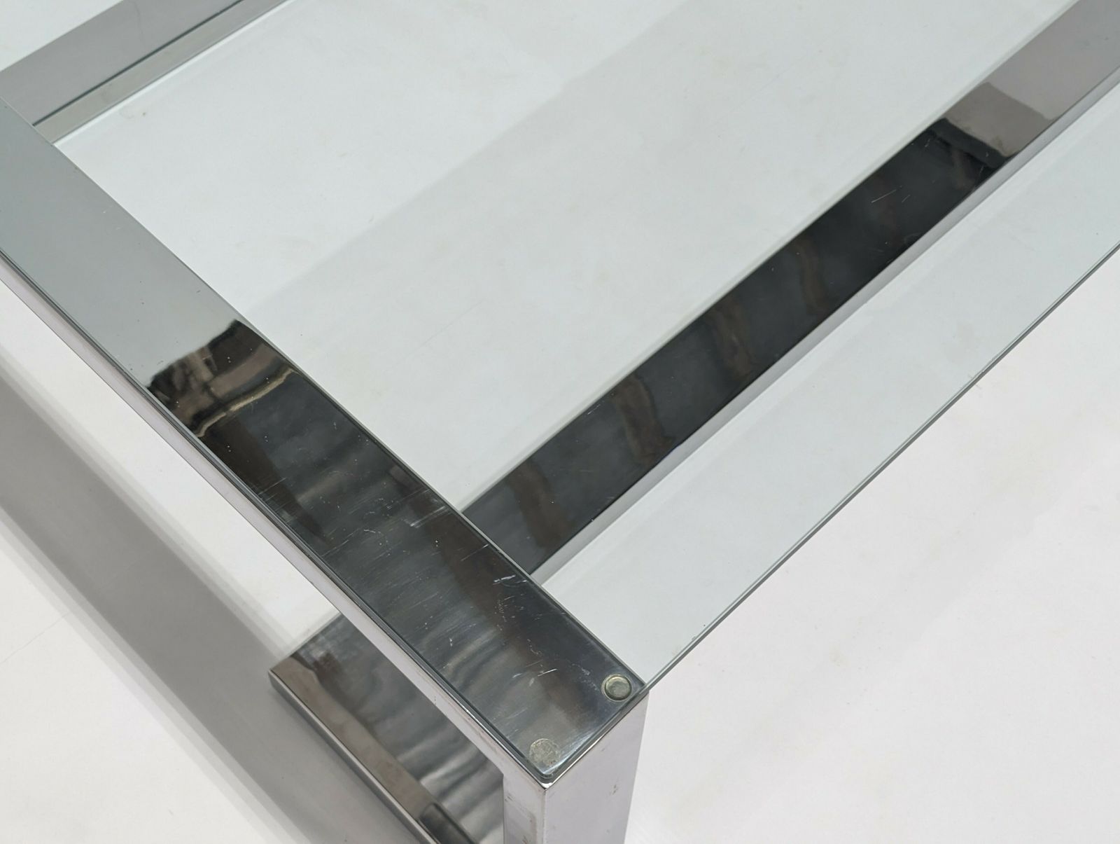 Decorus Arissa Chrome Coffee Cocktail Table photo for sale