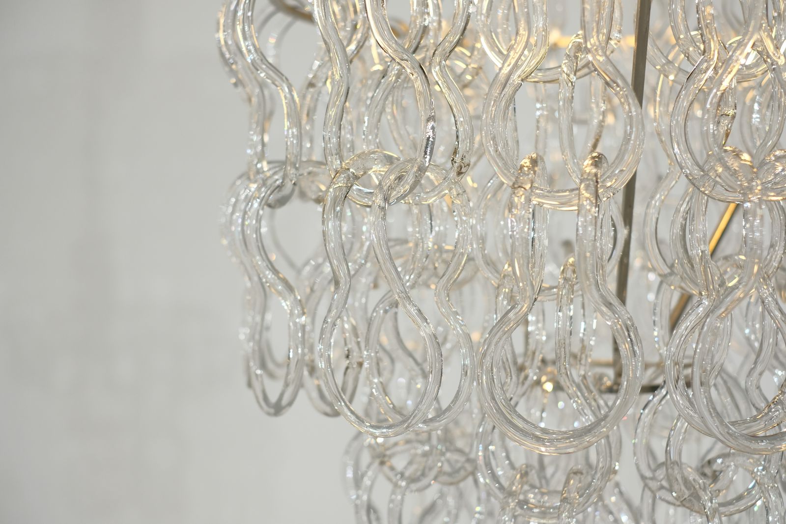 Chandelier Giogali By Angelo Mangiarotti For Vistosi, Italy 1970s. photo vinterior