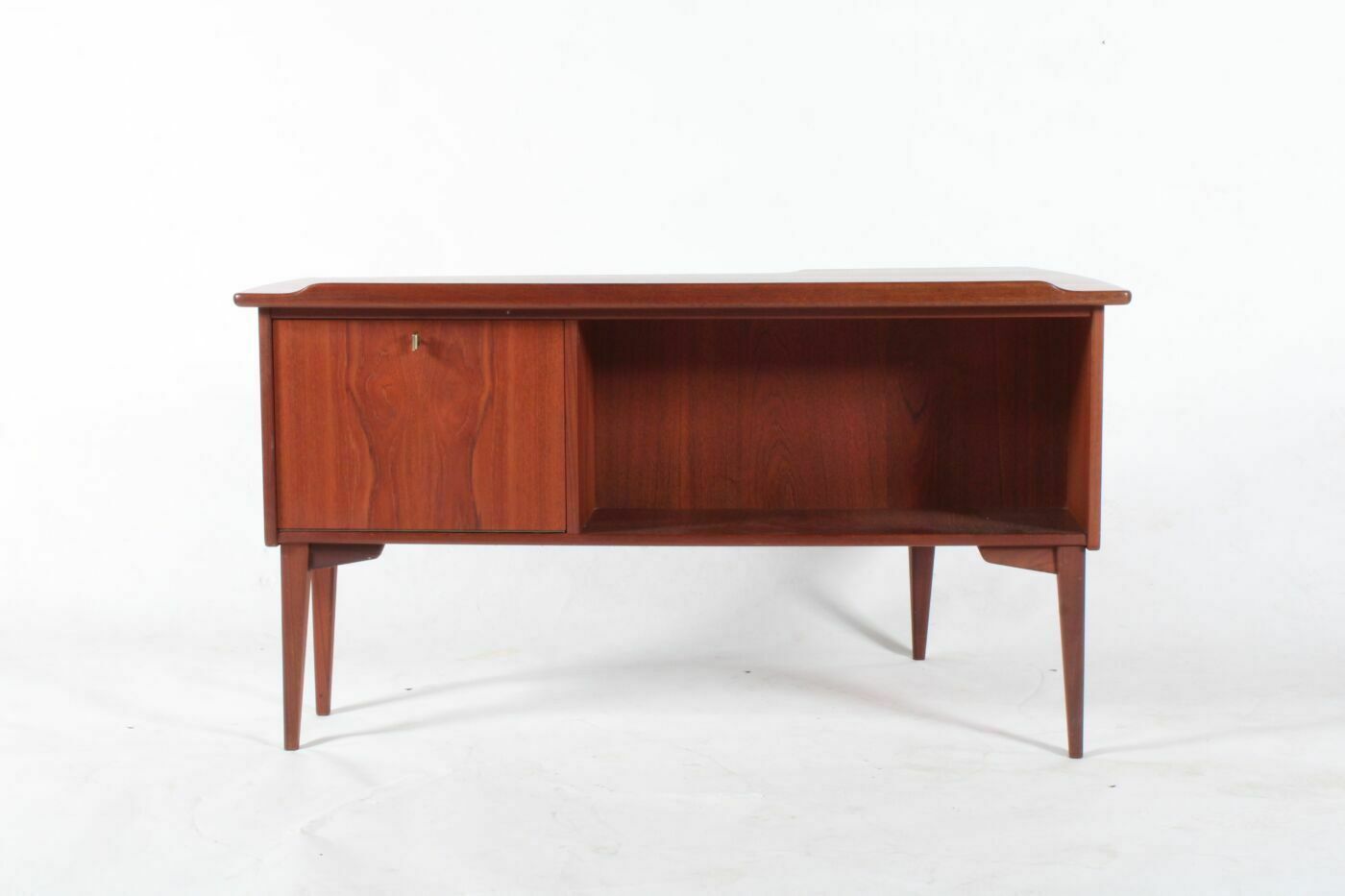 Beautiful Boomerang Style Scandanavian Desk In Teak By Goran Strand For Lelangs Mobelfabrik photo Furniture