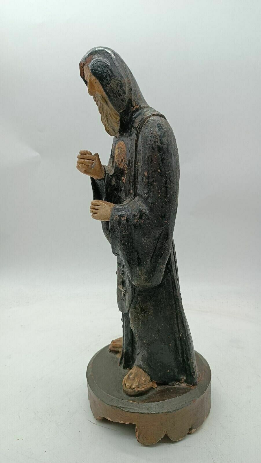 Ancient Terracotta Sculpture San Francesco Di Paola Italian School, Early 19th Century photo Art
