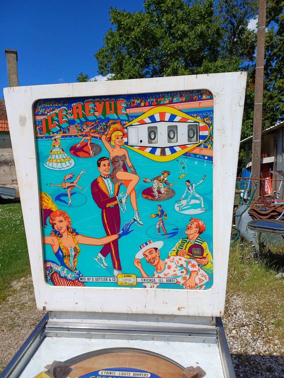Gottlieb Ice Pinball Revue 1965 photo furniture