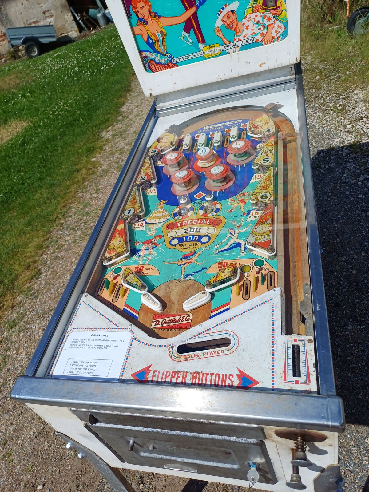 Gottlieb Ice Pinball Revue 1965 photo for sale