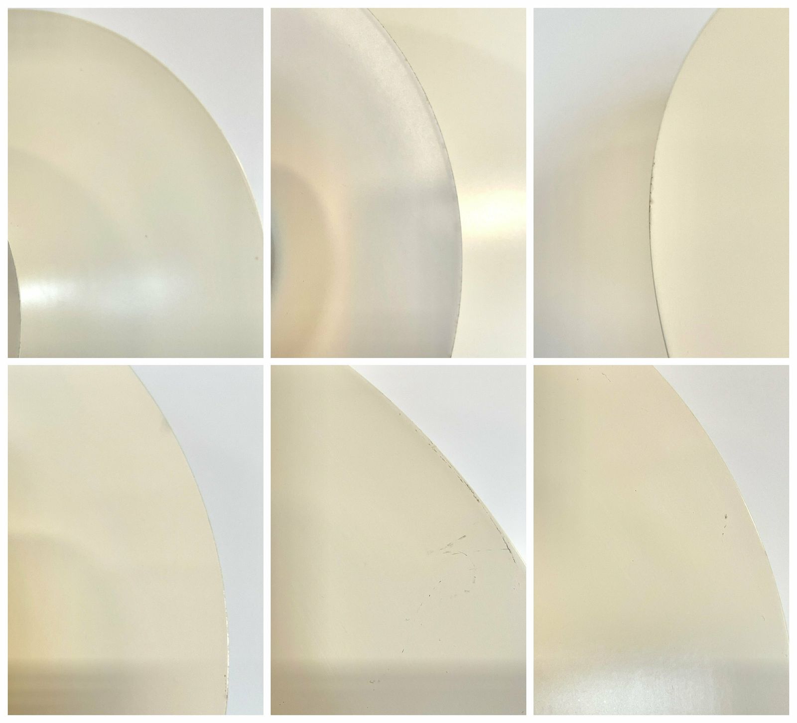 Danish Mid Century Modern Vintage Minimalist Ceiling Lamp In Off White Metal With Trumpet Shape And Multilayer Shades   Design From Lyfa photo vintage