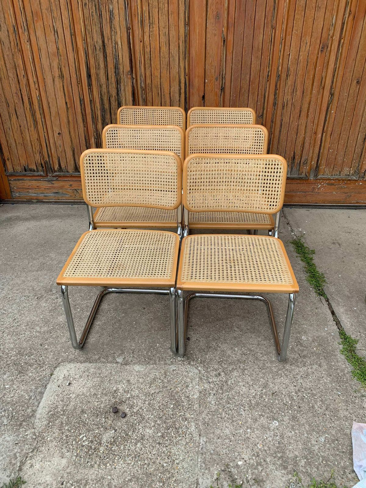 Mid Century Modern Italian Marcel Breuer B32 Cesca Chair, 70s Set Of 6