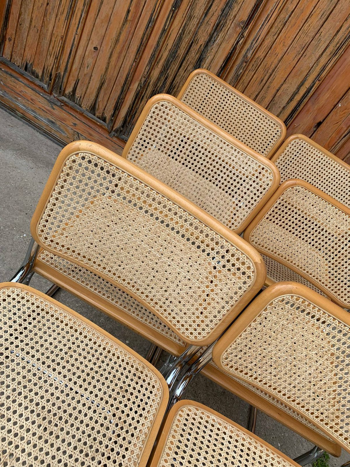 Mid Century Modern Italian Marcel Breuer B32 Cesca Chair, 70s Set Of 6 photo buy