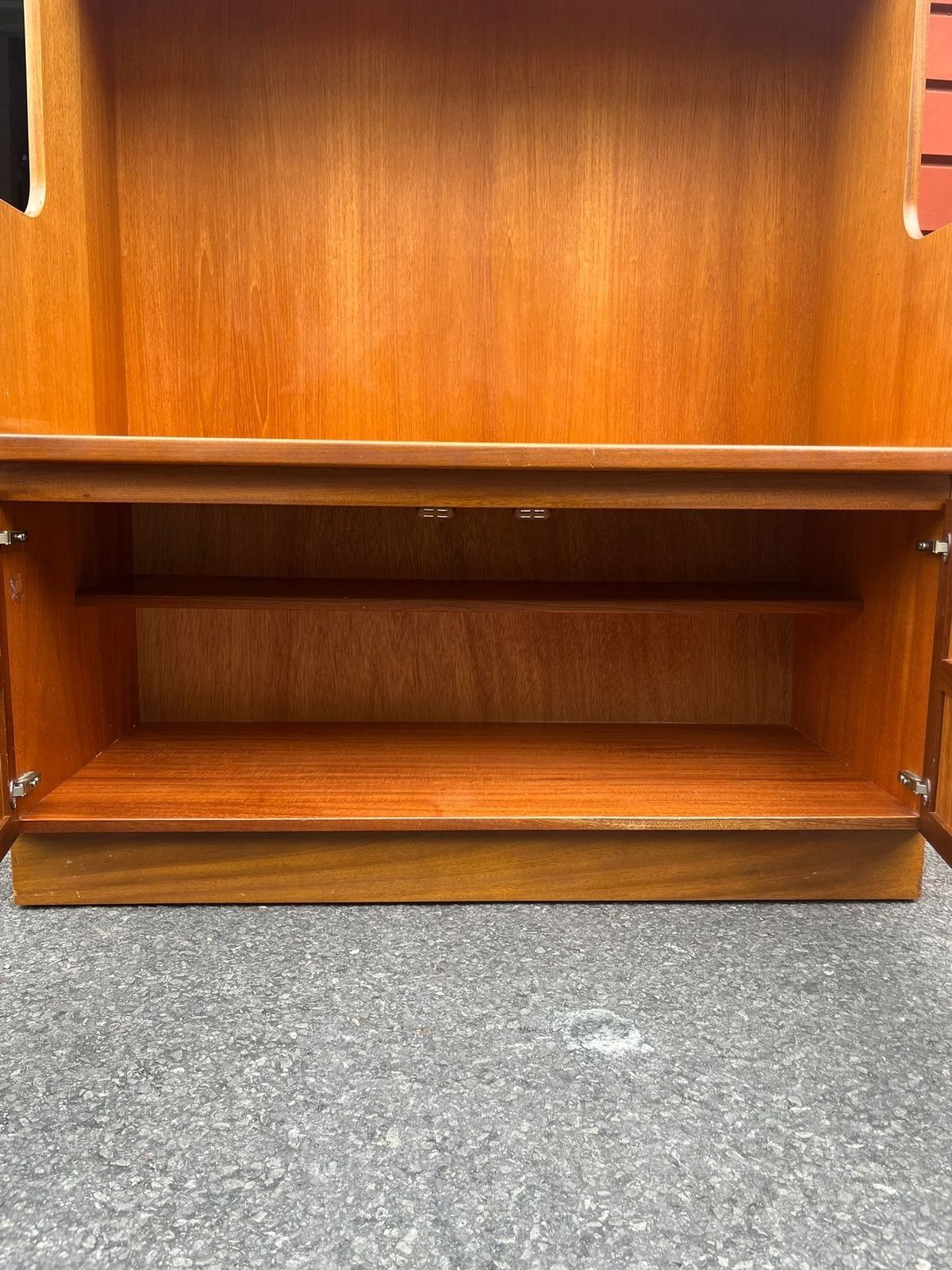 Vintage 1970s Nathan Mid Century Teak Bookcase Cabinet photo for sale