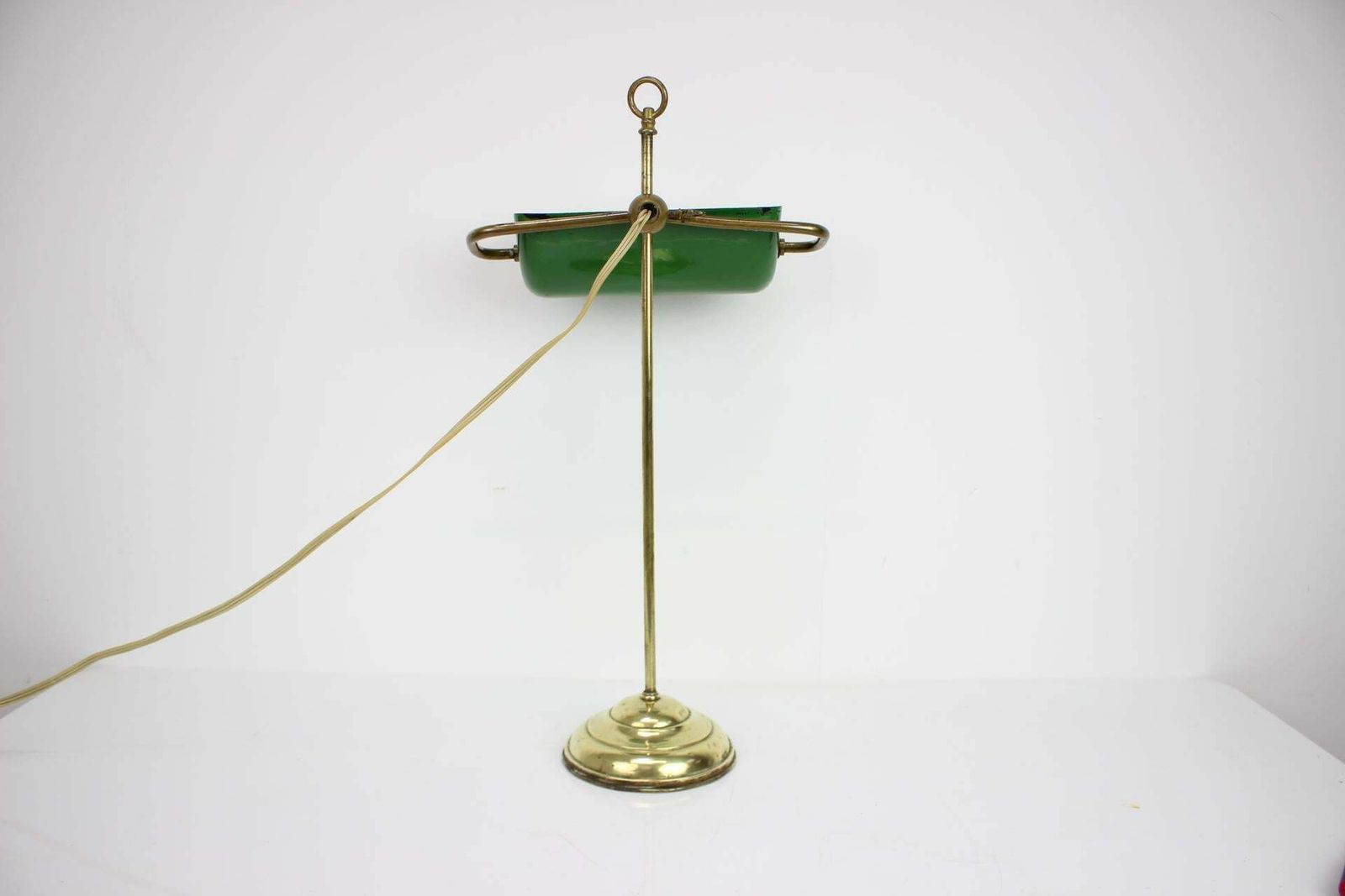 photo furniture 1930's Art Deco Banker Table Lamp , Czechoslovakia