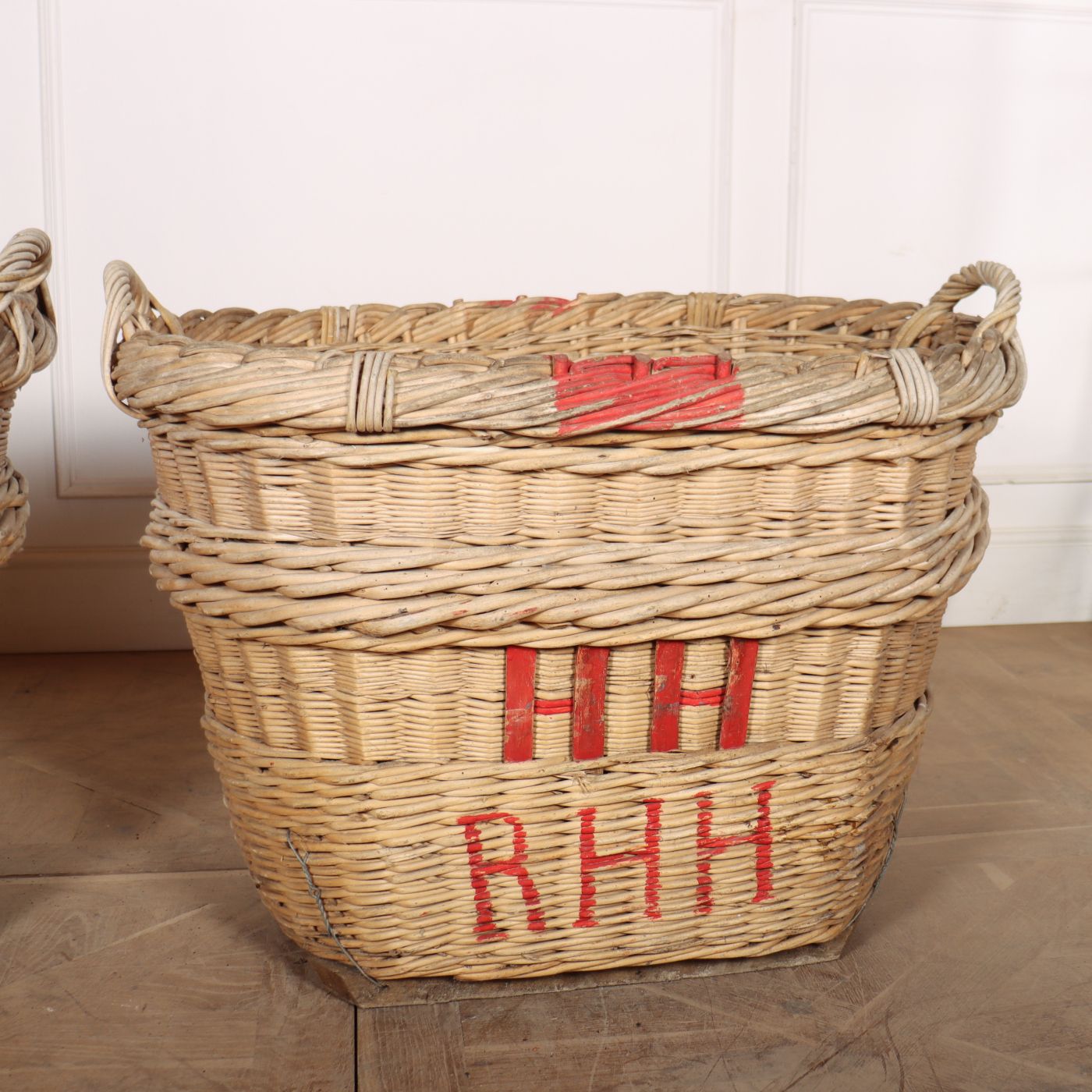 Pair Of French Champagne Baskets photo for sale