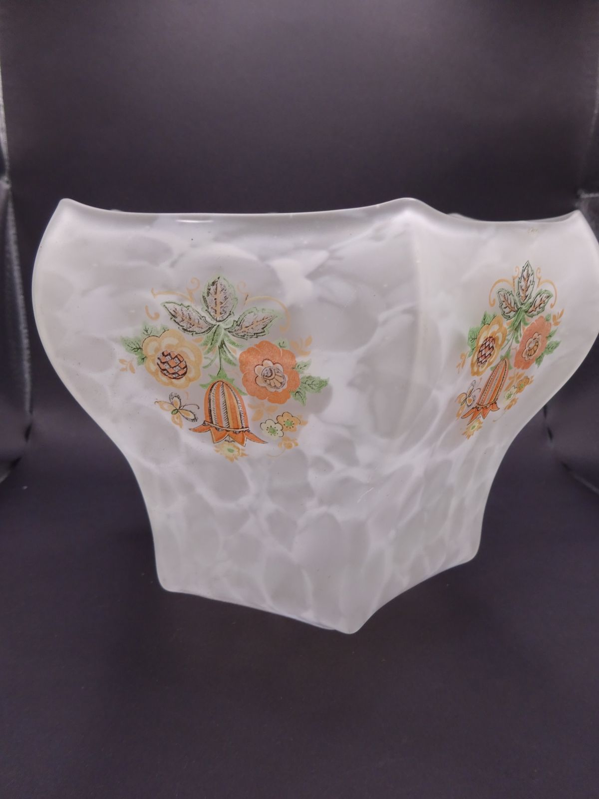 1930s Marbleized Glass Light Shade photo for sale