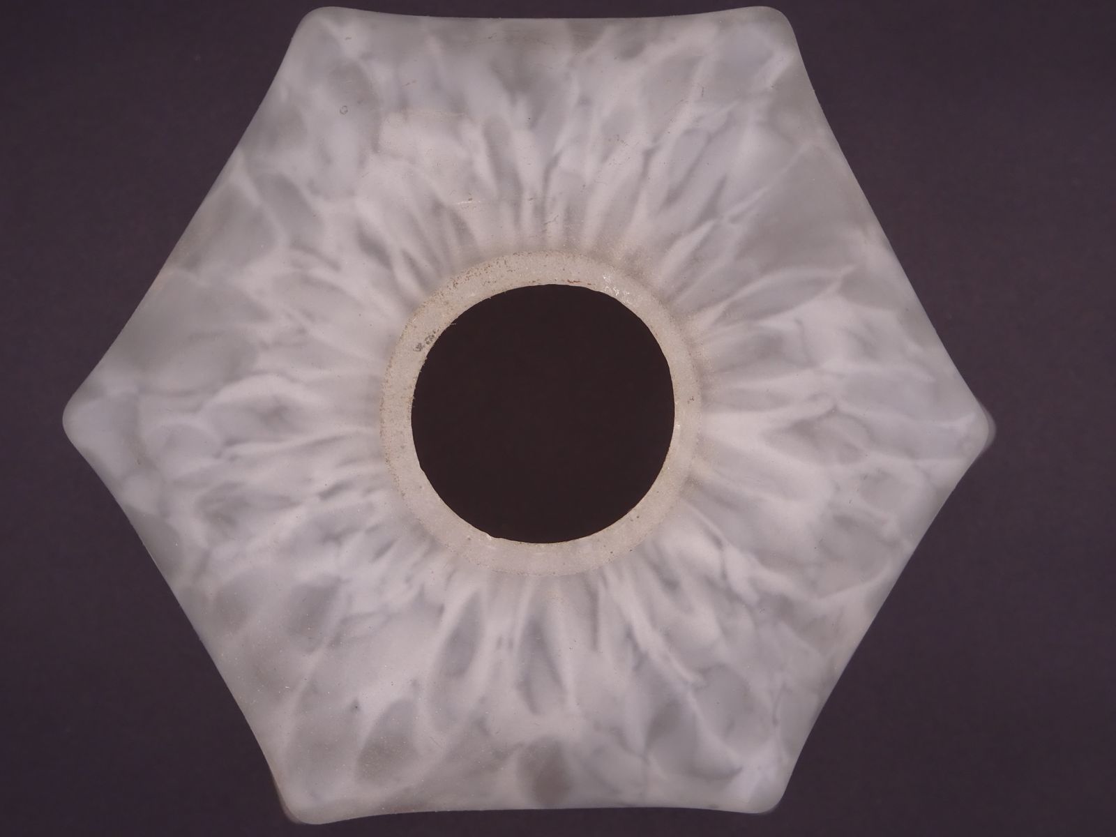 1930s Marbleized Glass Light Shade photo vintage