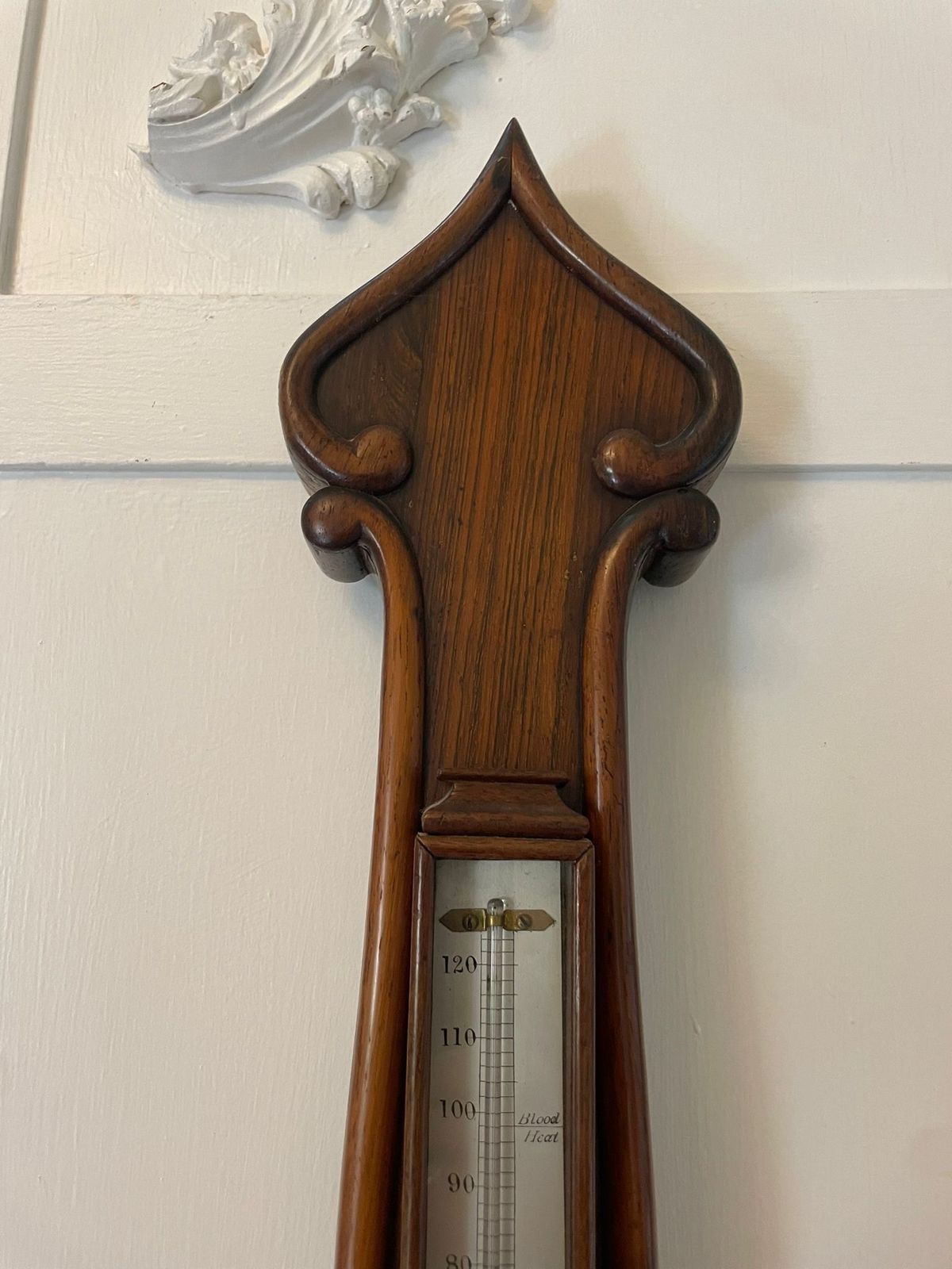 Large Antique 19th Century Quality Rosewood Banjo Barometer photo for sale