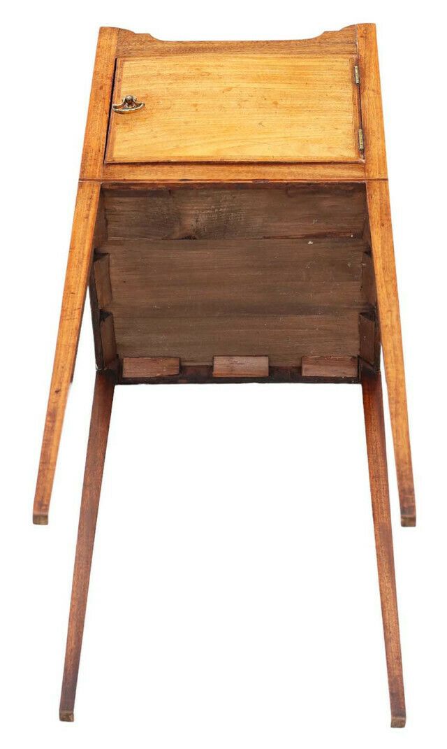 High Quality Antique Georgian Mahogany Tray Top Nightstand Washstand   Elegant 19th Century Bedside Table photo buy