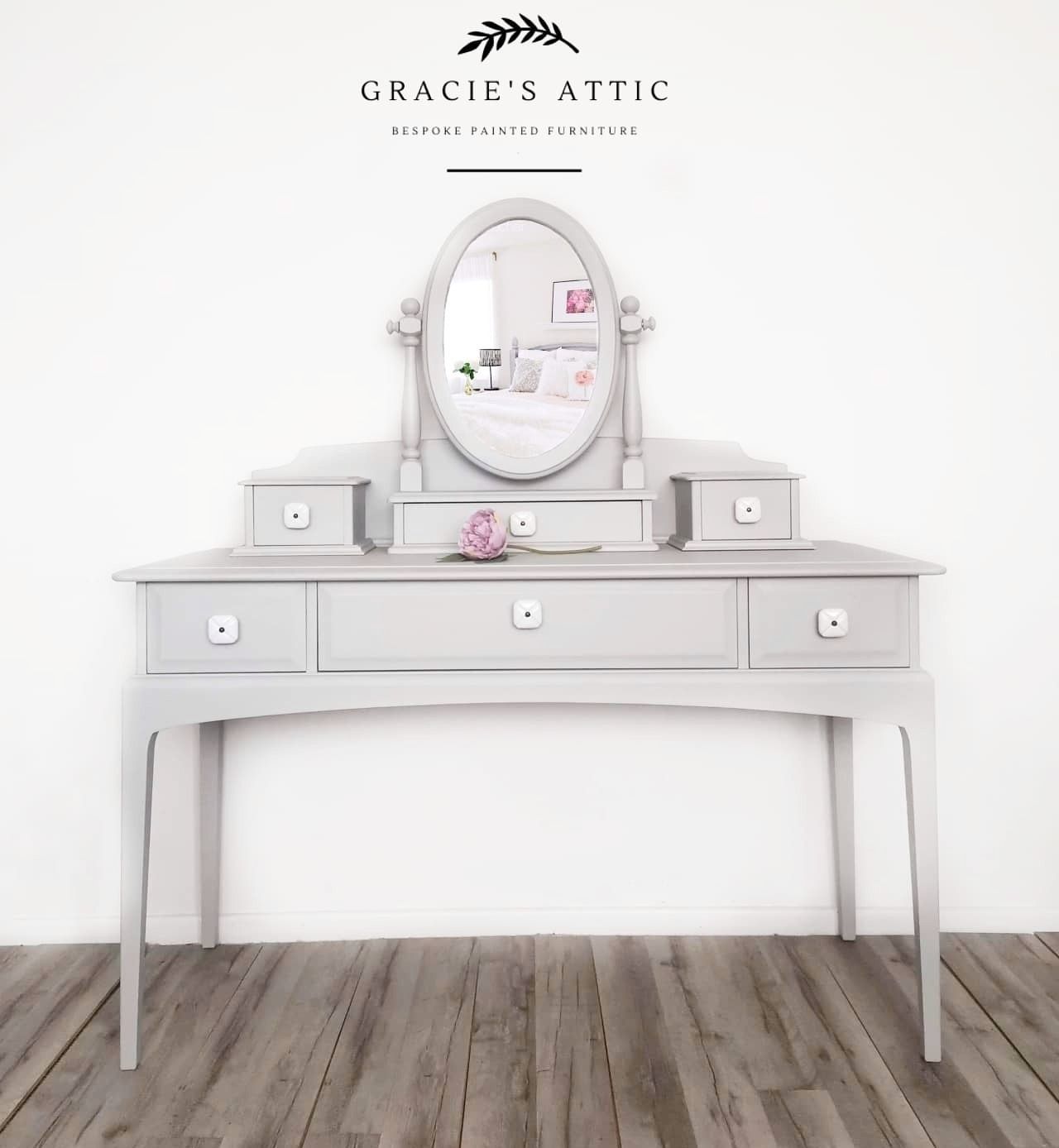 Stag Minstrel Dressing Table, Mirror & Stool photo for sale