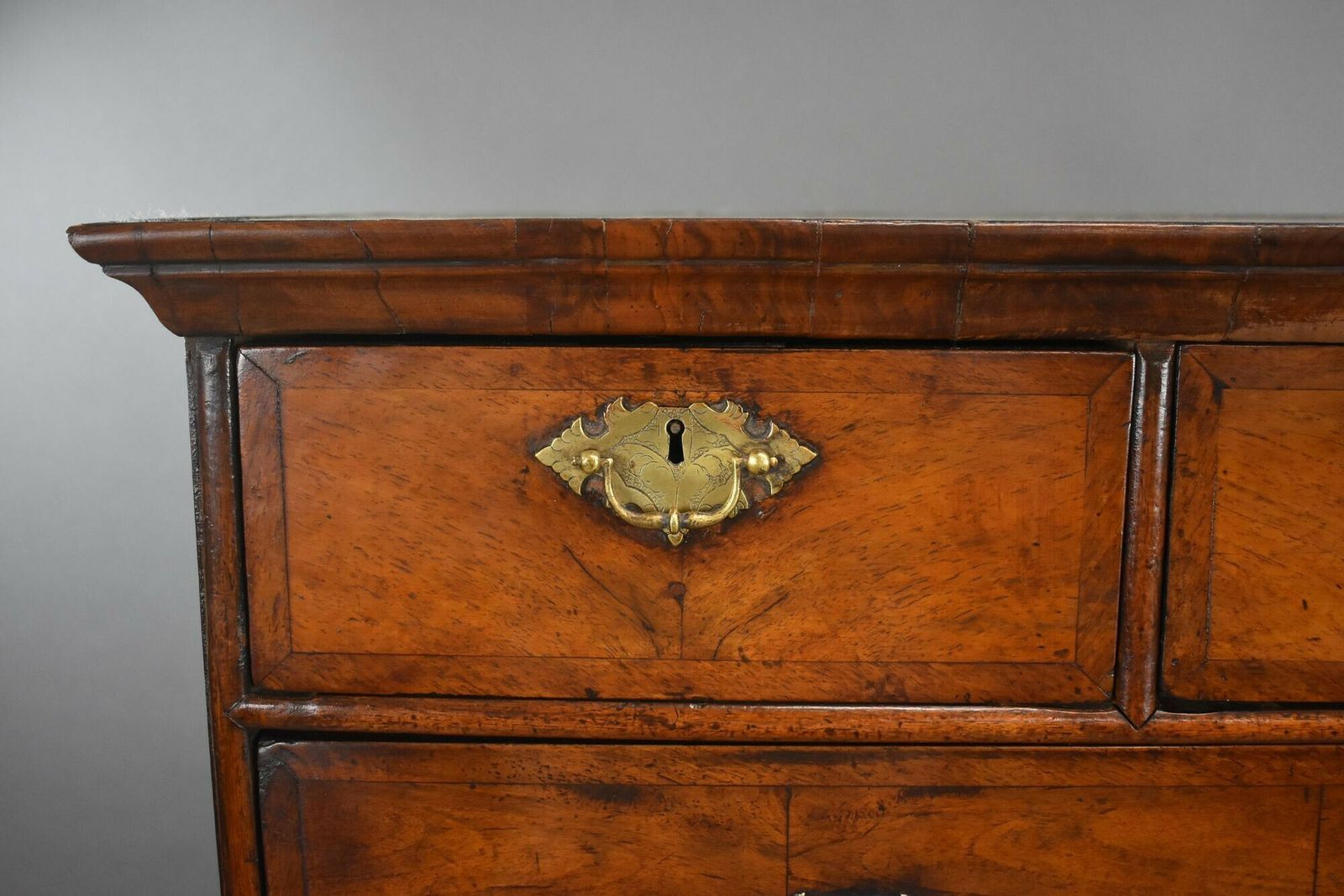 George II Burr Walnut Chest On Stand photo vintage