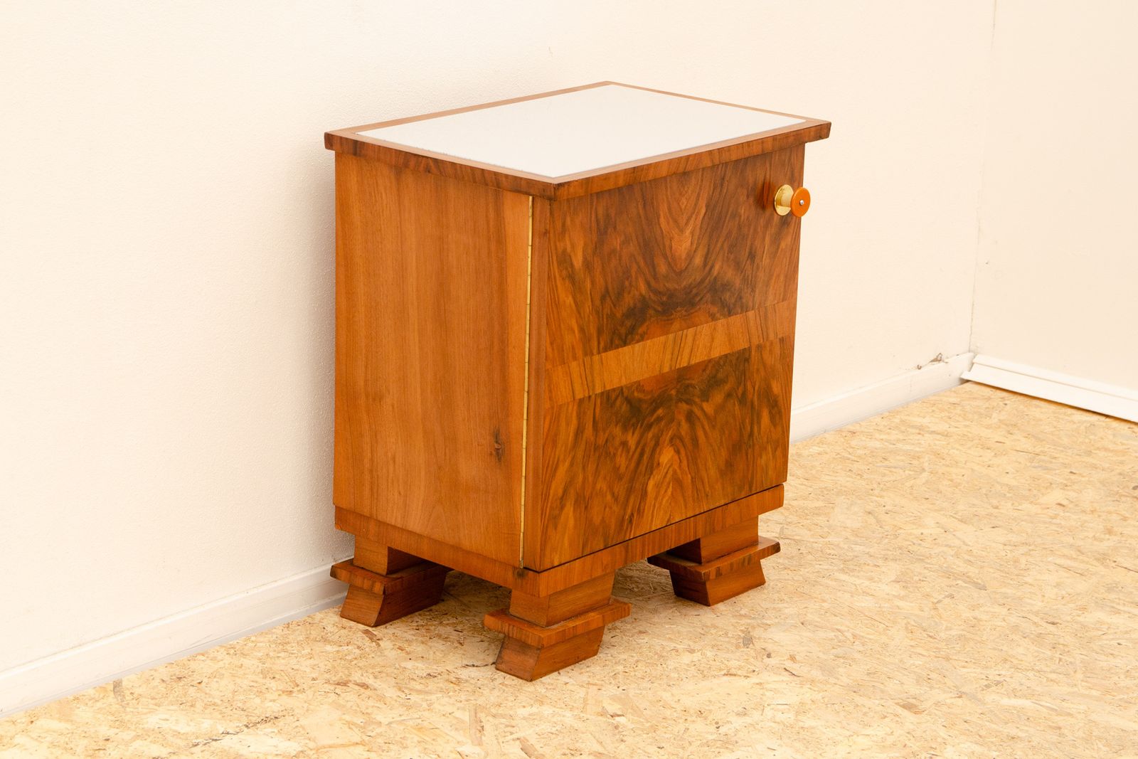 Elegant Fully Renovated Art Deco Night Stand, 1930s, Bohemia photo Furniture