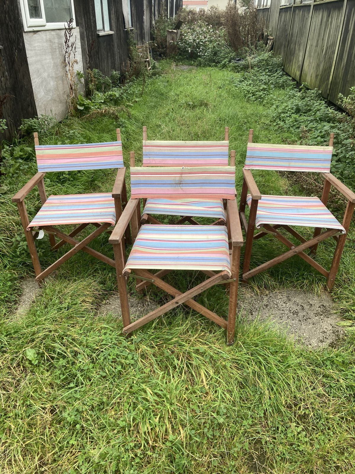 Set Of 4 Vintage Directors Chairs photo Furniture