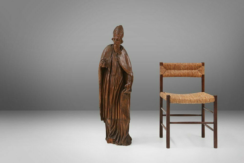 French Artist, Statue Of Saint Eligius, 1550, Wood photo furniture