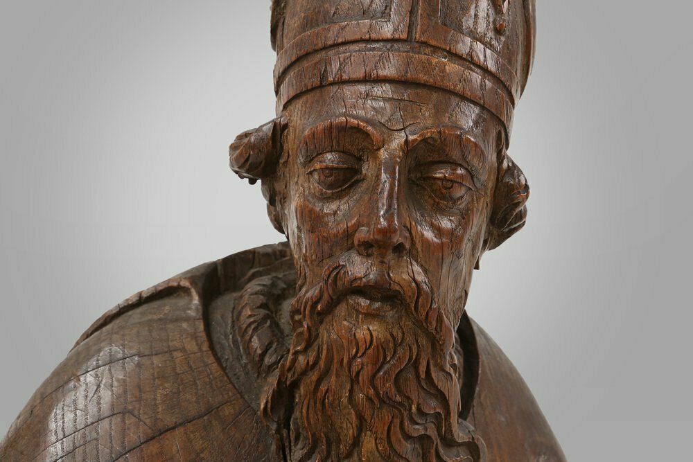 French Artist, Statue Of Saint Eligius, 1550, Wood photo Art