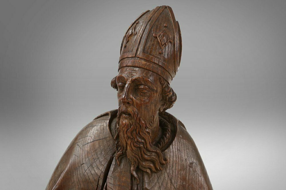 French Artist, Statue Of Saint Eligius, 1550, Wood photo buy
