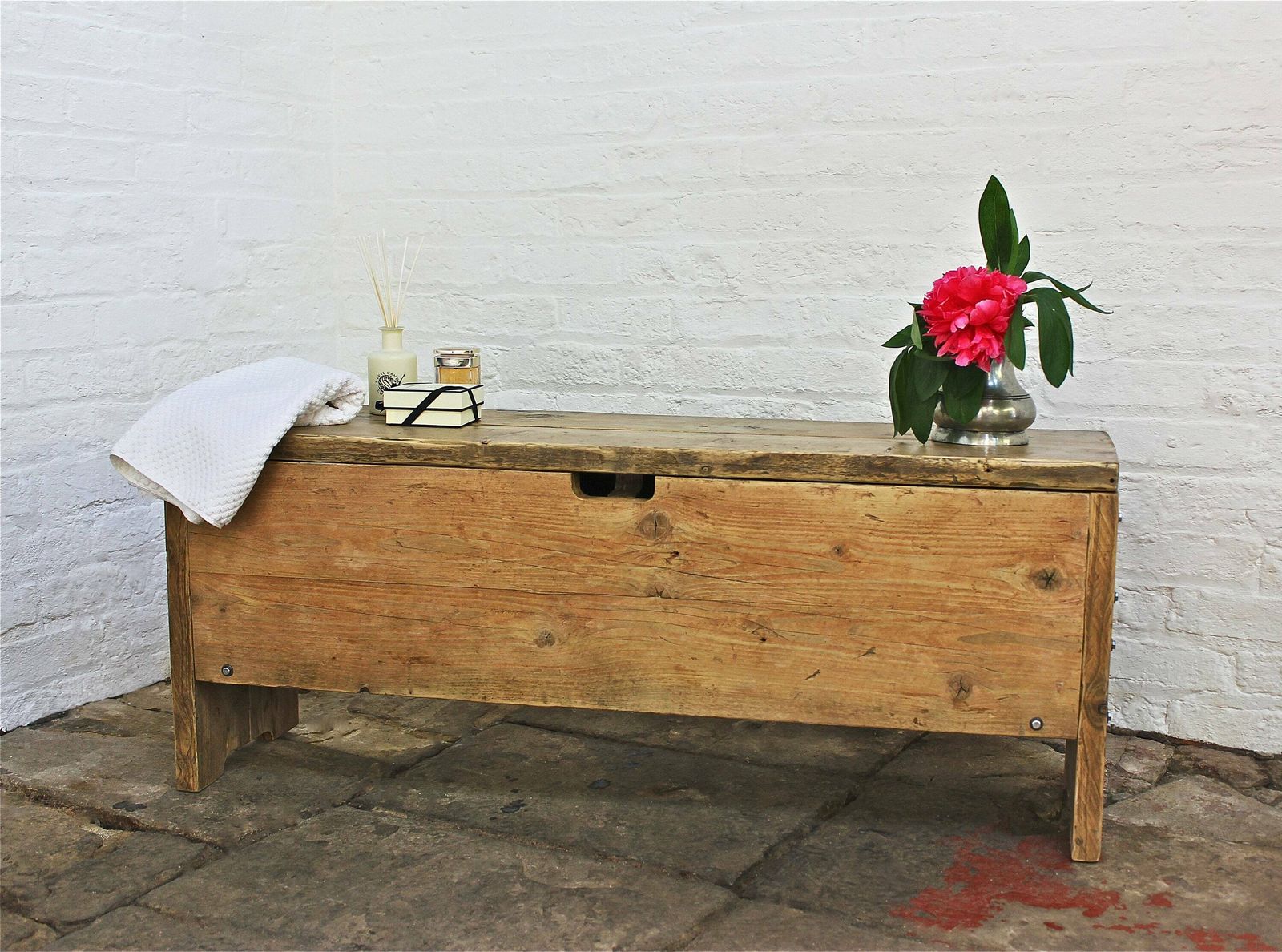 Millar Reclaimed Scaffolding Board Storage Bench / Bedding Box / Toy Box photo 995.0
