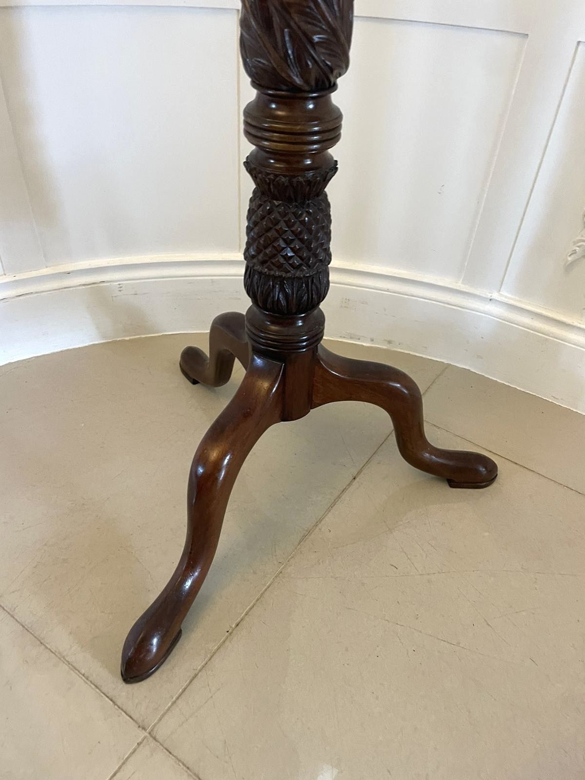 Antique Carved Mahogany Torchere photo vinterior