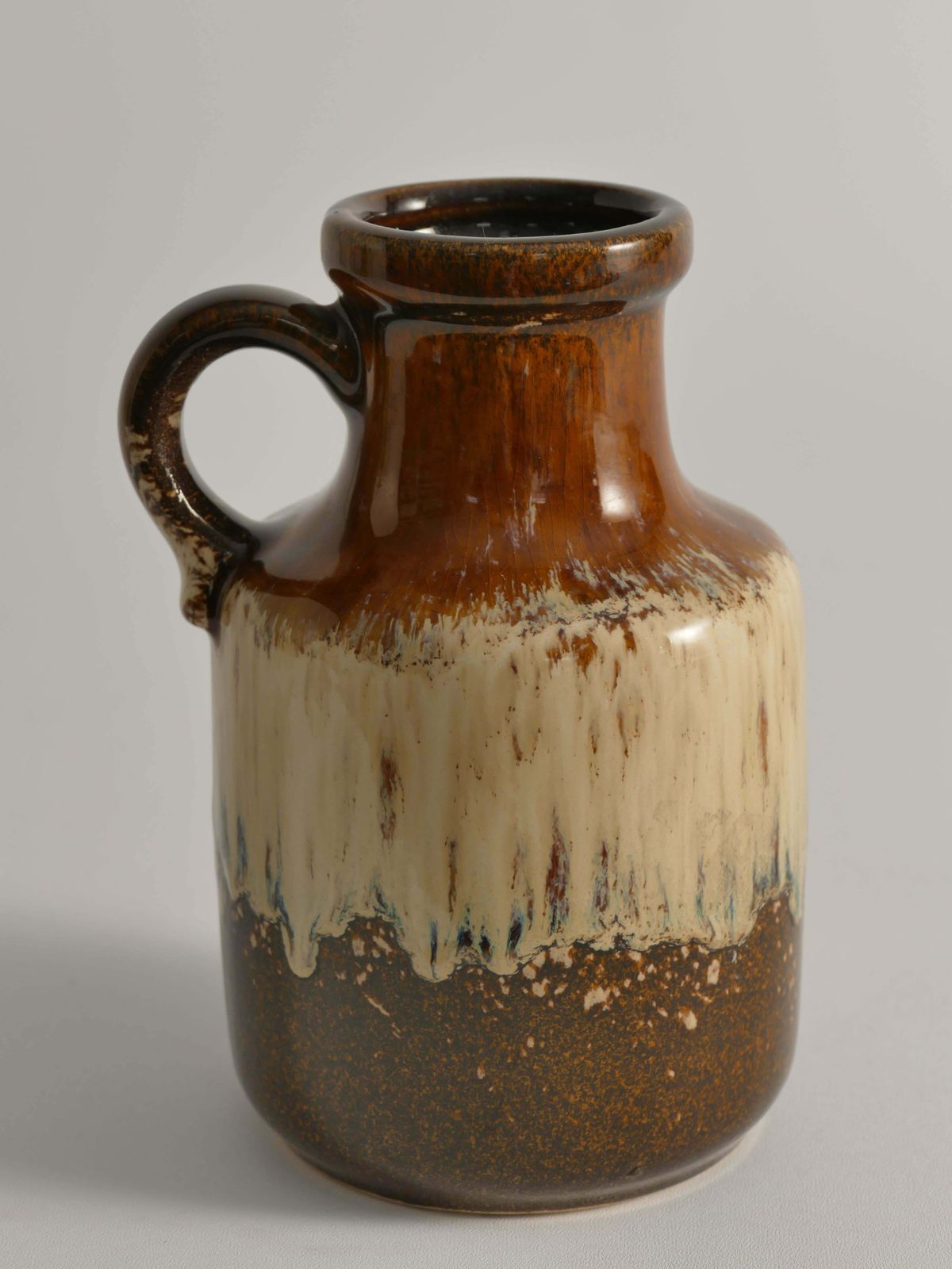 Mid Century Modern Fat Lava Drip Glaze Ceramic Vase, West Germany, 1970s photo furniture