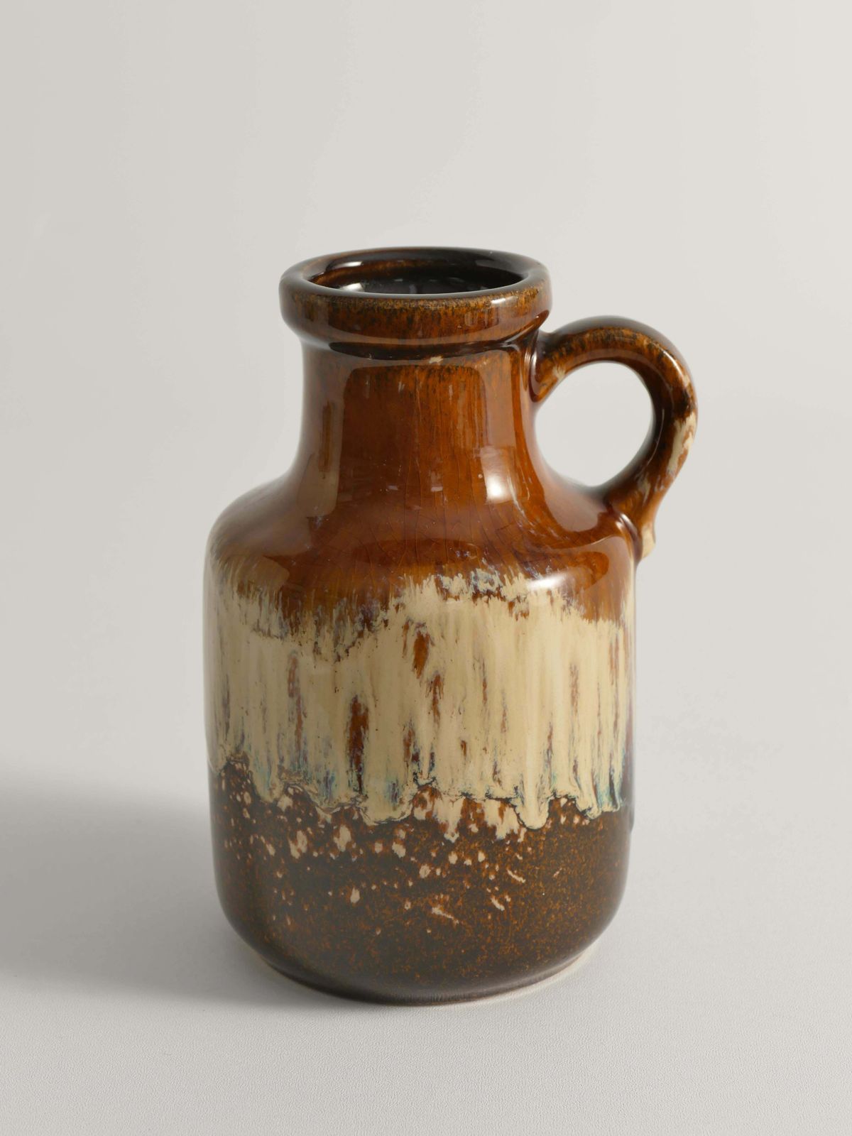 photo for sale Mid Century Modern Fat Lava Drip Glaze Ceramic Vase, West Germany, 1970s