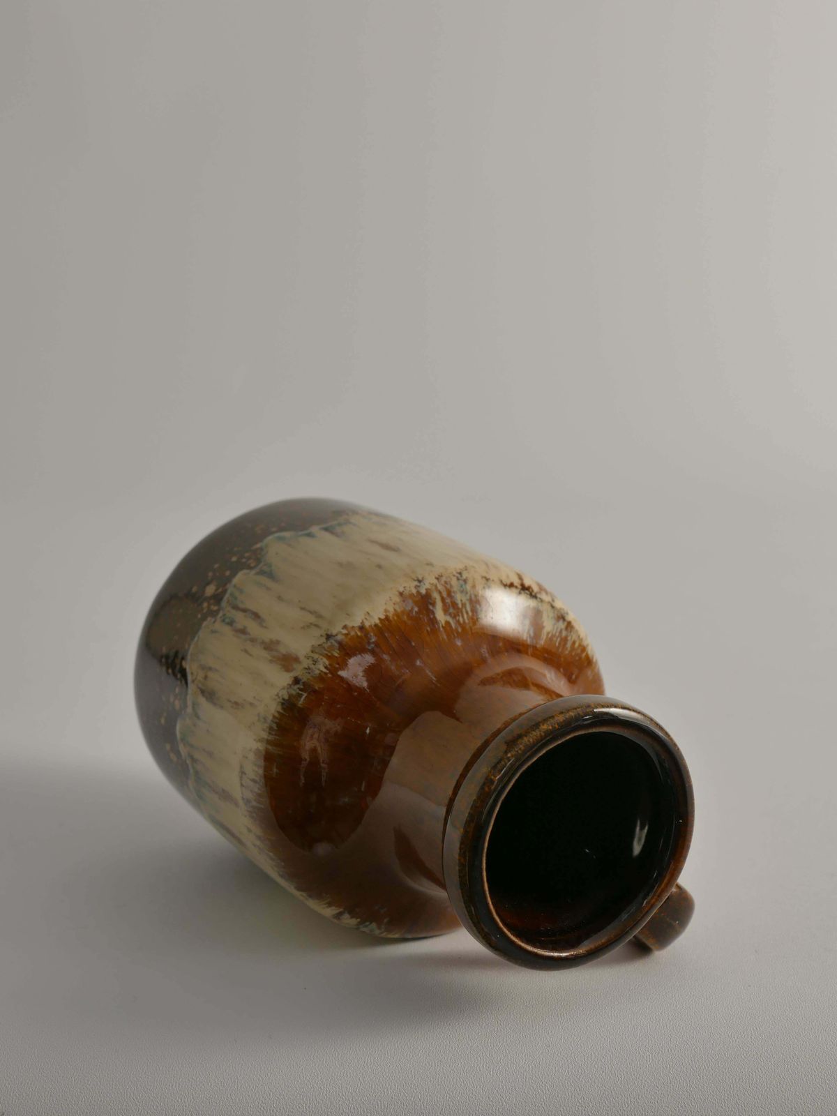 215.0 Mid Century Modern Fat Lava Drip Glaze Ceramic Vase, West Germany, 1970s photo