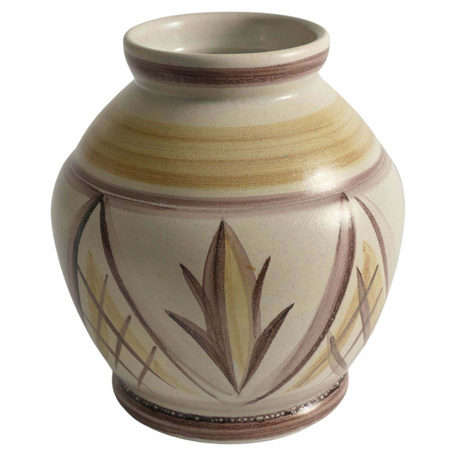 Swedish Folk Art Bulb Vase With Floral Motif By Maggie Wibom For Bo Fajans, 1930 photo furniture