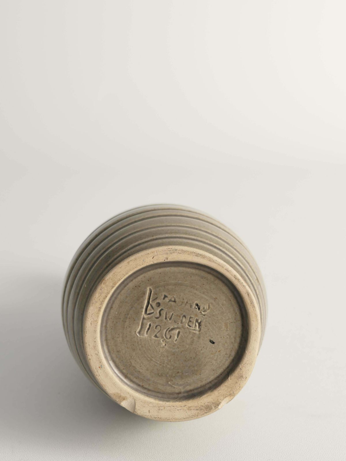 photo vintage Scandinavian Modern Stoneware Vase Attributed To Ewald Dahlskog For Bo Fajans
