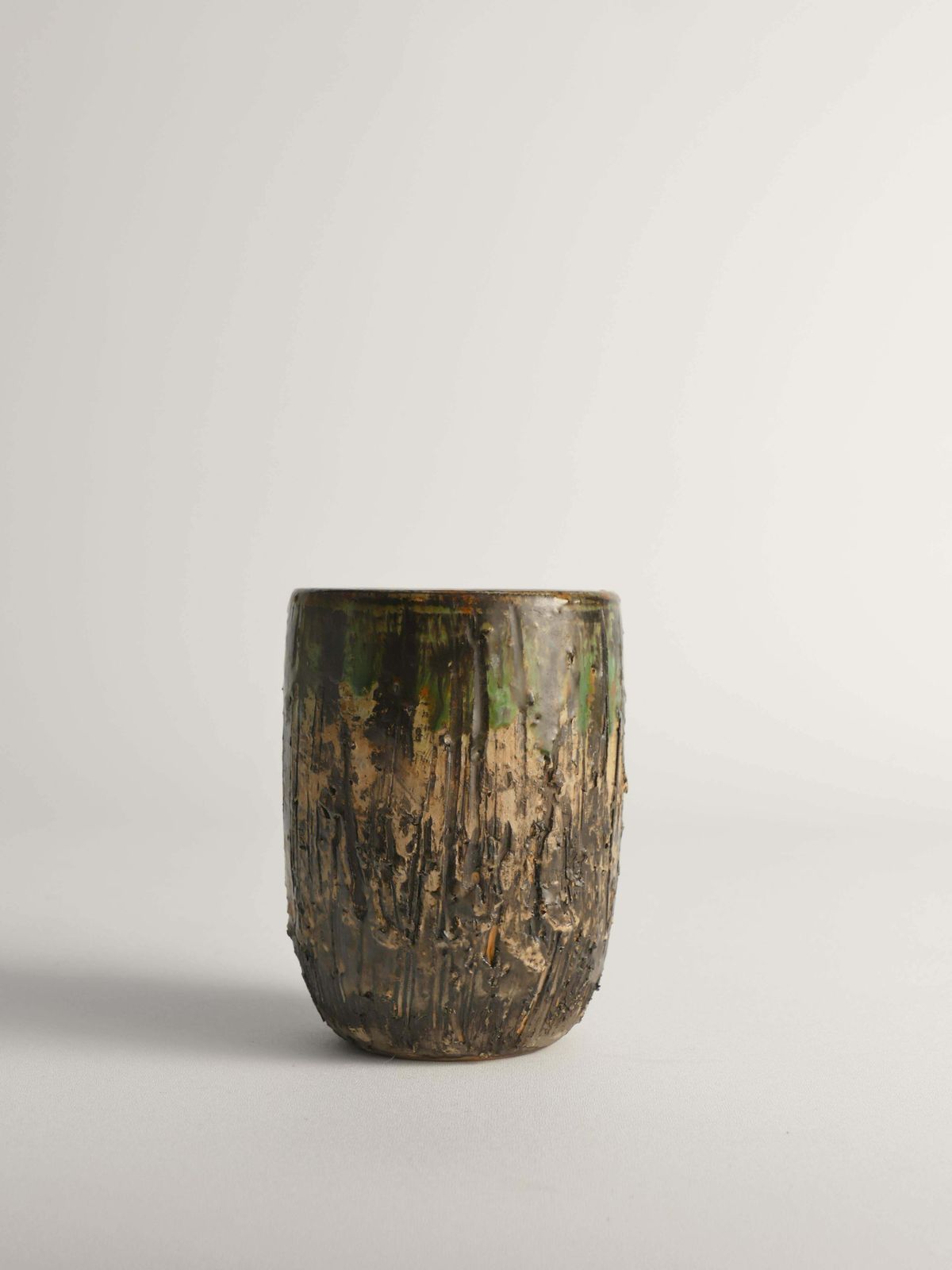 Unique Scandinavian Modern Brutalist Stoneware Vase By Tilgmans, Sweden 1960s photo furniture