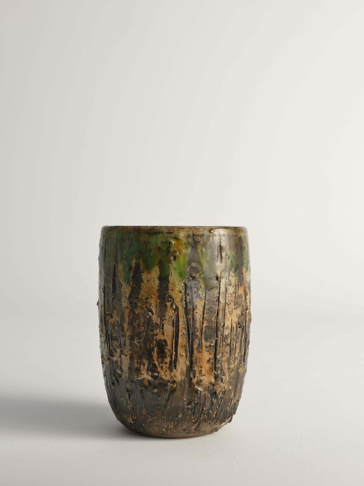 Unique Scandinavian Modern Brutalist Stoneware Vase By Tilgmans, Sweden 1960s photo 231.0