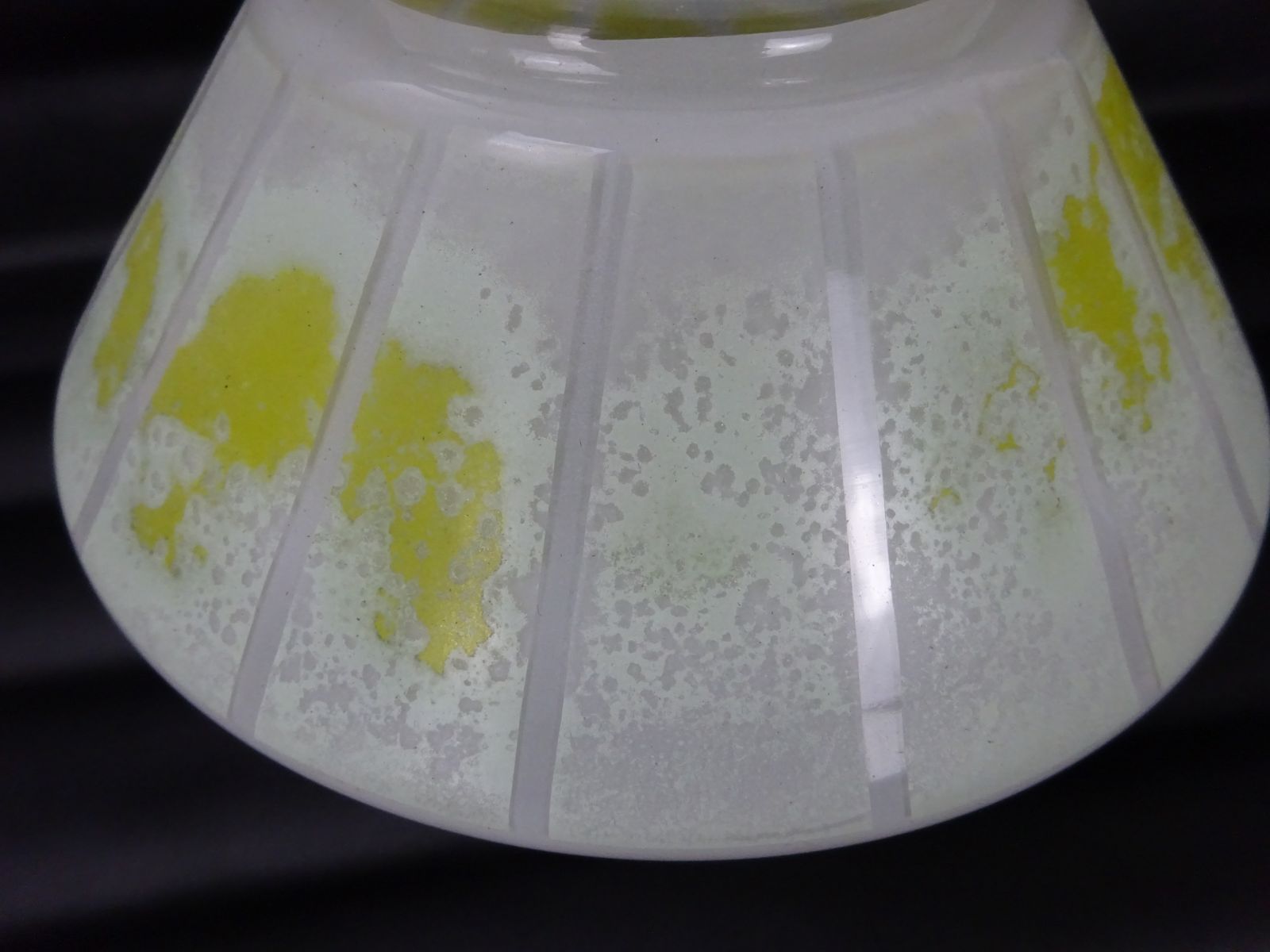 Mid Century White Glass Light Shade photo vinterior