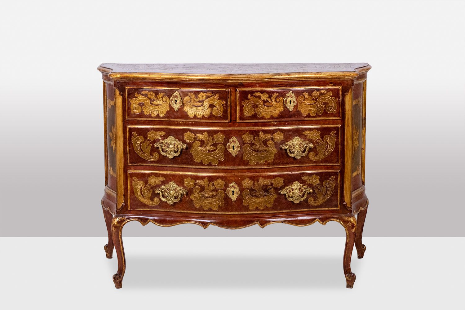 Venetian Louis XV Style Chest Of Drawers. 1950s. Ls5492709h