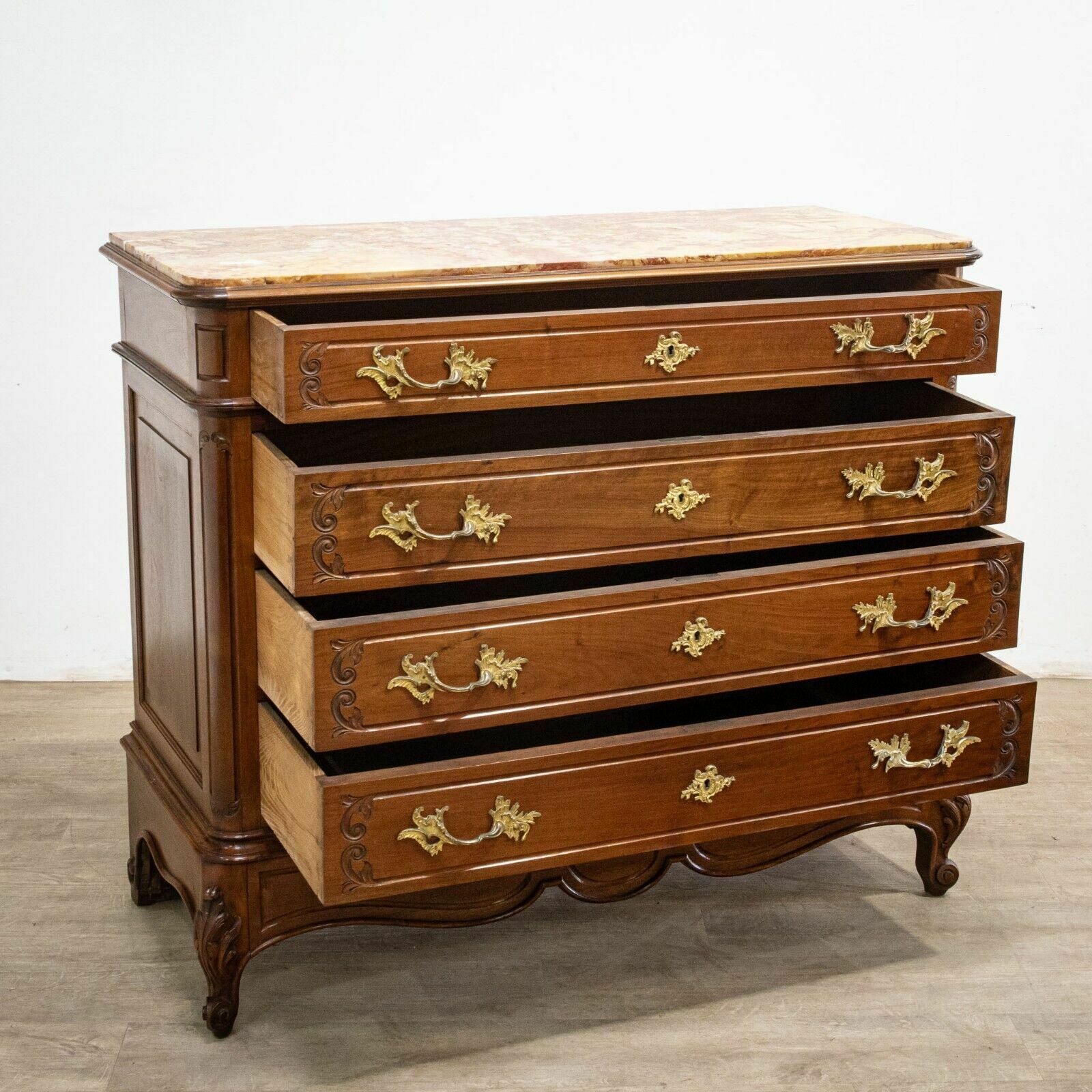 French Louis XV Style Walnut Chest Of Drawers photo furniture