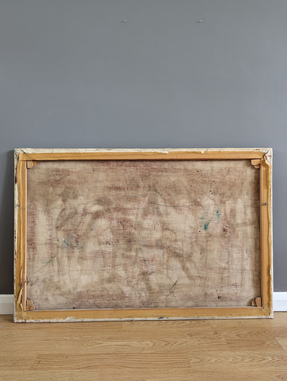 photo vinterior Tribe, Oil On Canvas, 1970s, Vintage