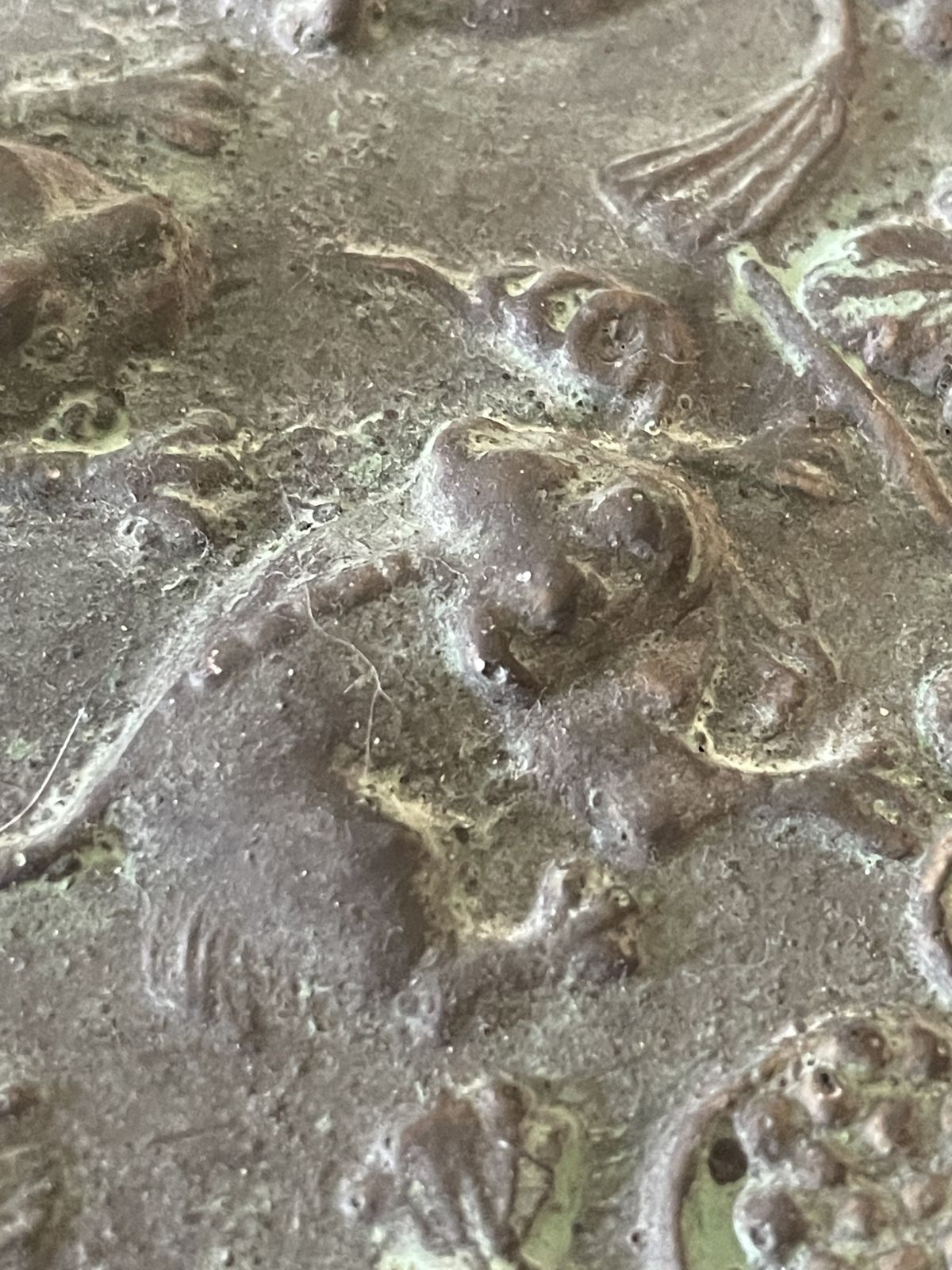 Oka 'Verdigris' Resin Circular Plaques Of Mannerist Design From Athelhampton House, Dorset photo for sale
