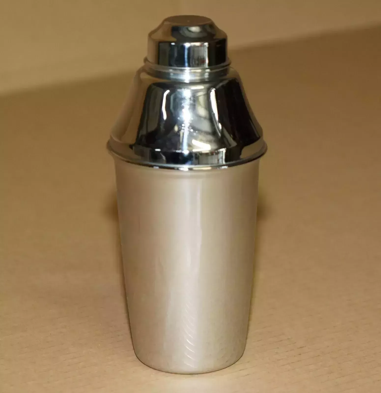 Antique Circa 1920 Art Deco Made In Italy Stamped Silver Plated Cocktail Shaker photo for sale