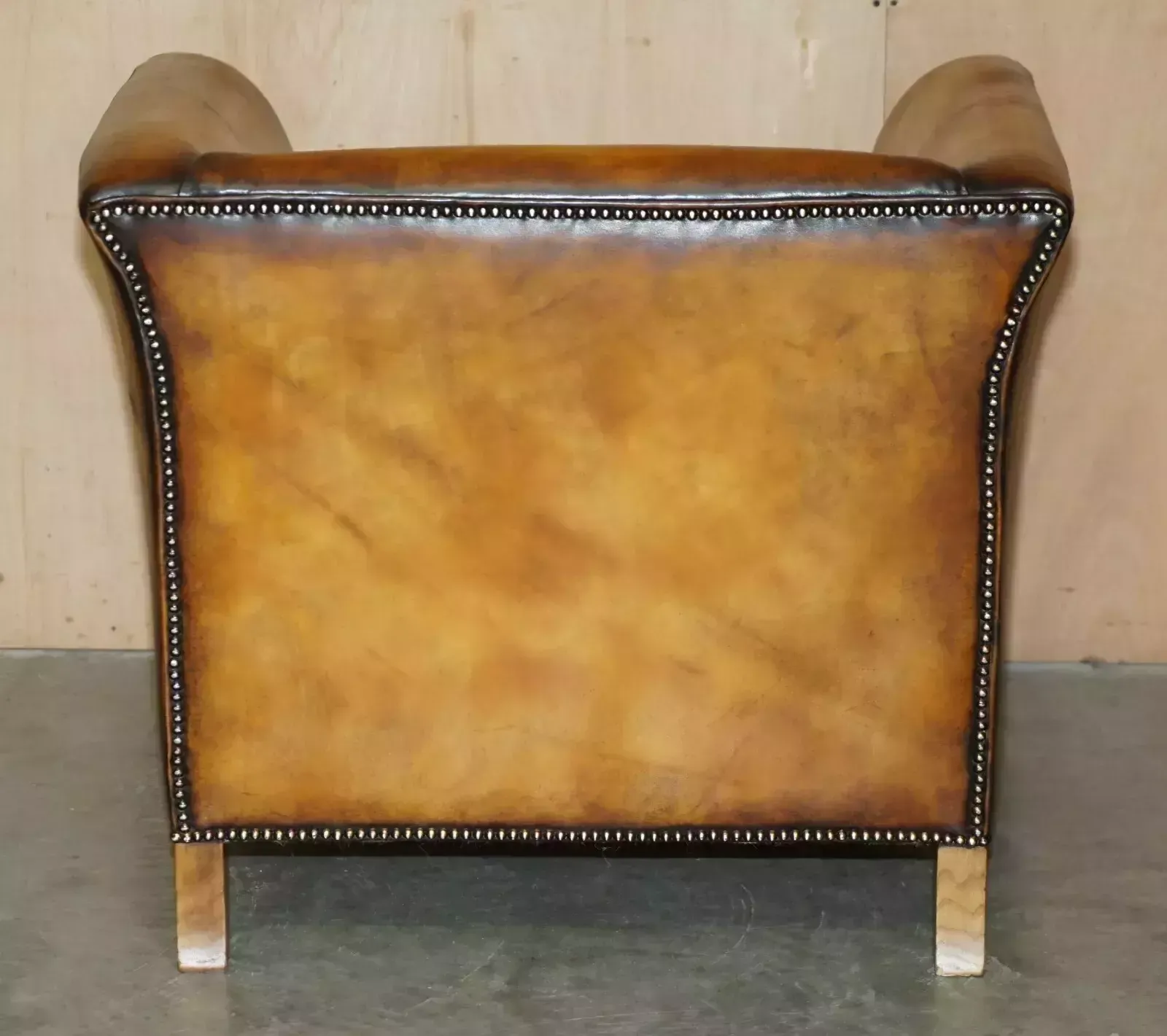 photo buy Pair Of Brand New Custom Mulberry London Brown Leather Chesterfield Armchairs