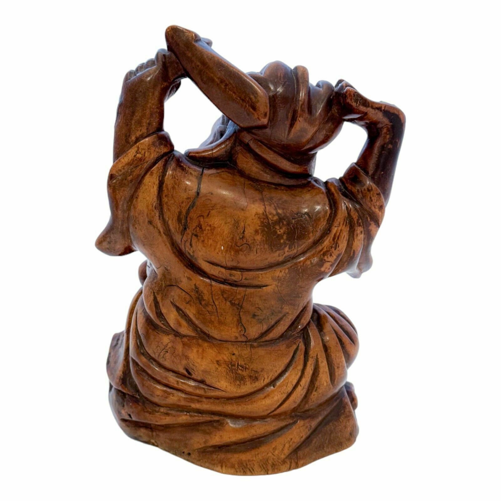 Antique Chinese Boxwood Root Carved Figurine Of Daoist Immortal Li Tai Guai photo Home Decor