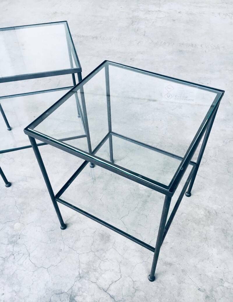 1900.0 Minimalistisch Design Bijzettafelset Met Twee Bladen / 2, België, Ca. Jaren 1960 photo