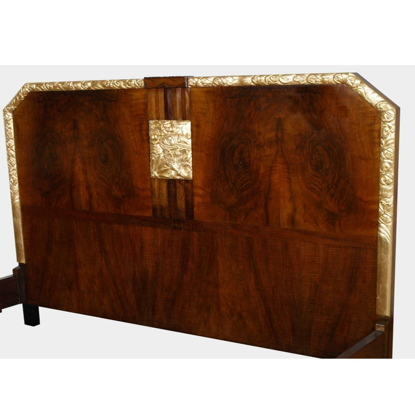 Art Deco Double Bed & Nightstands By Atelier Varedo, Gino Maggioni Attributed. photo Furniture
