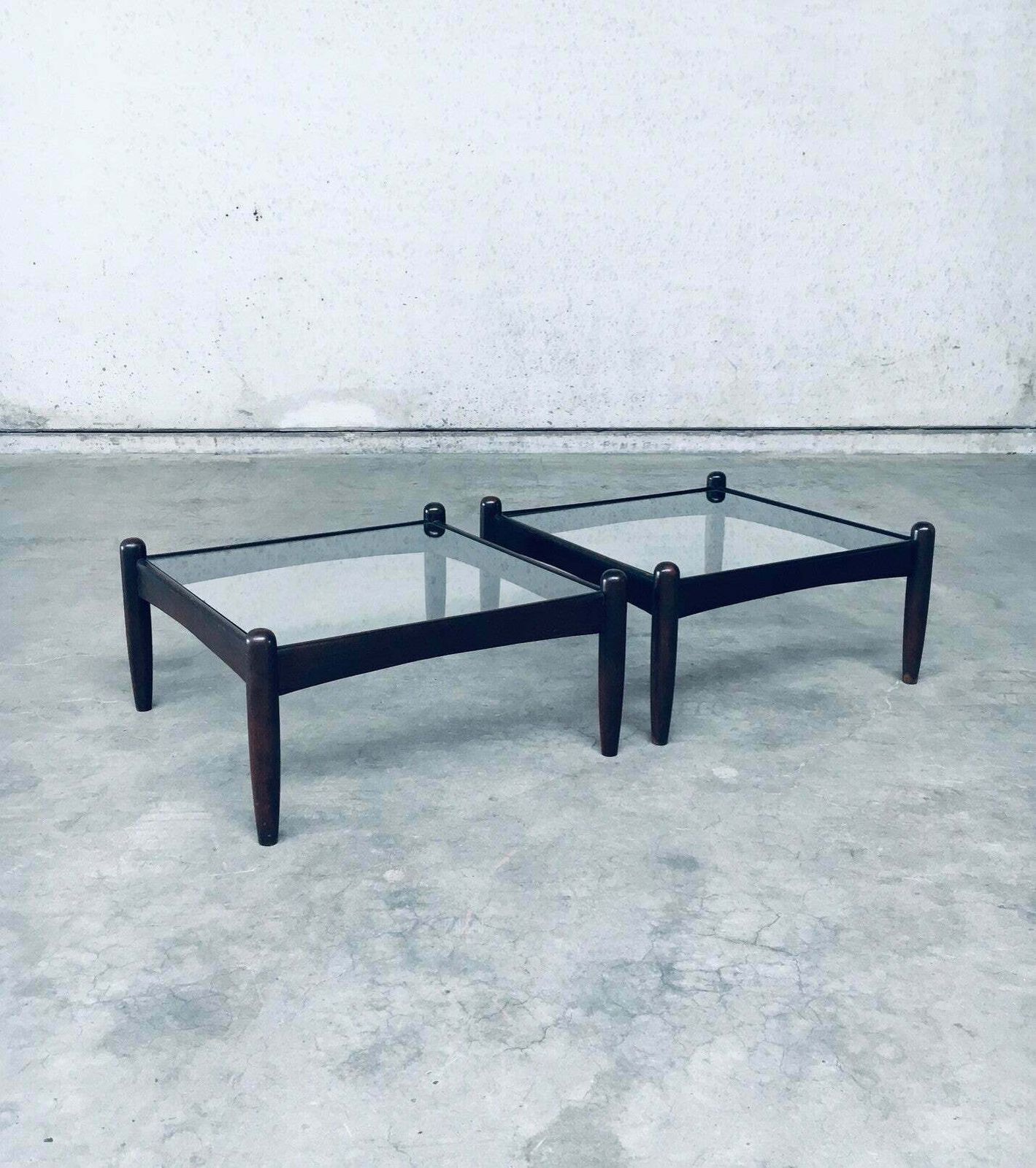 Mid Century Modern Design Lage Bijzettafelset, Zweden Ca. Jaren 1960