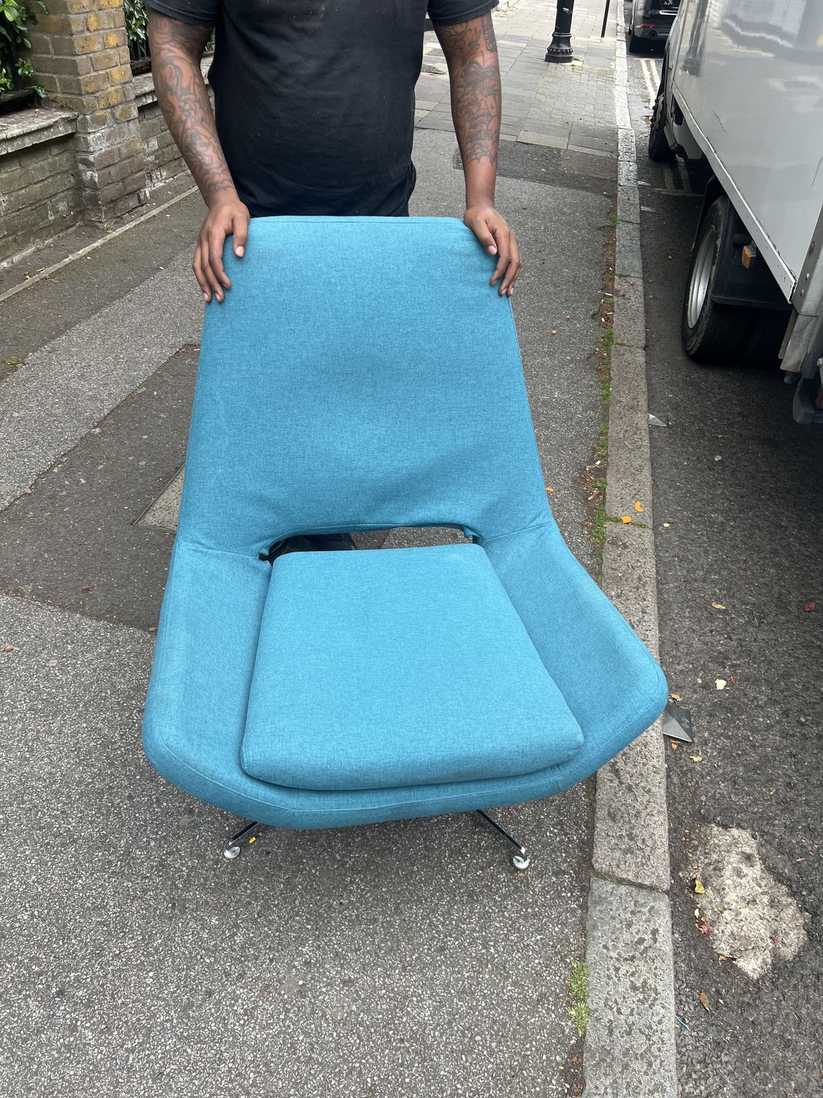 Harvey 1960s Style Swivel Chair At Made